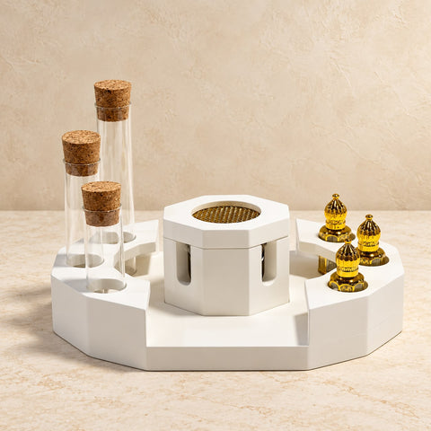 Luxury Wooden Incense Burner Set with Accessories