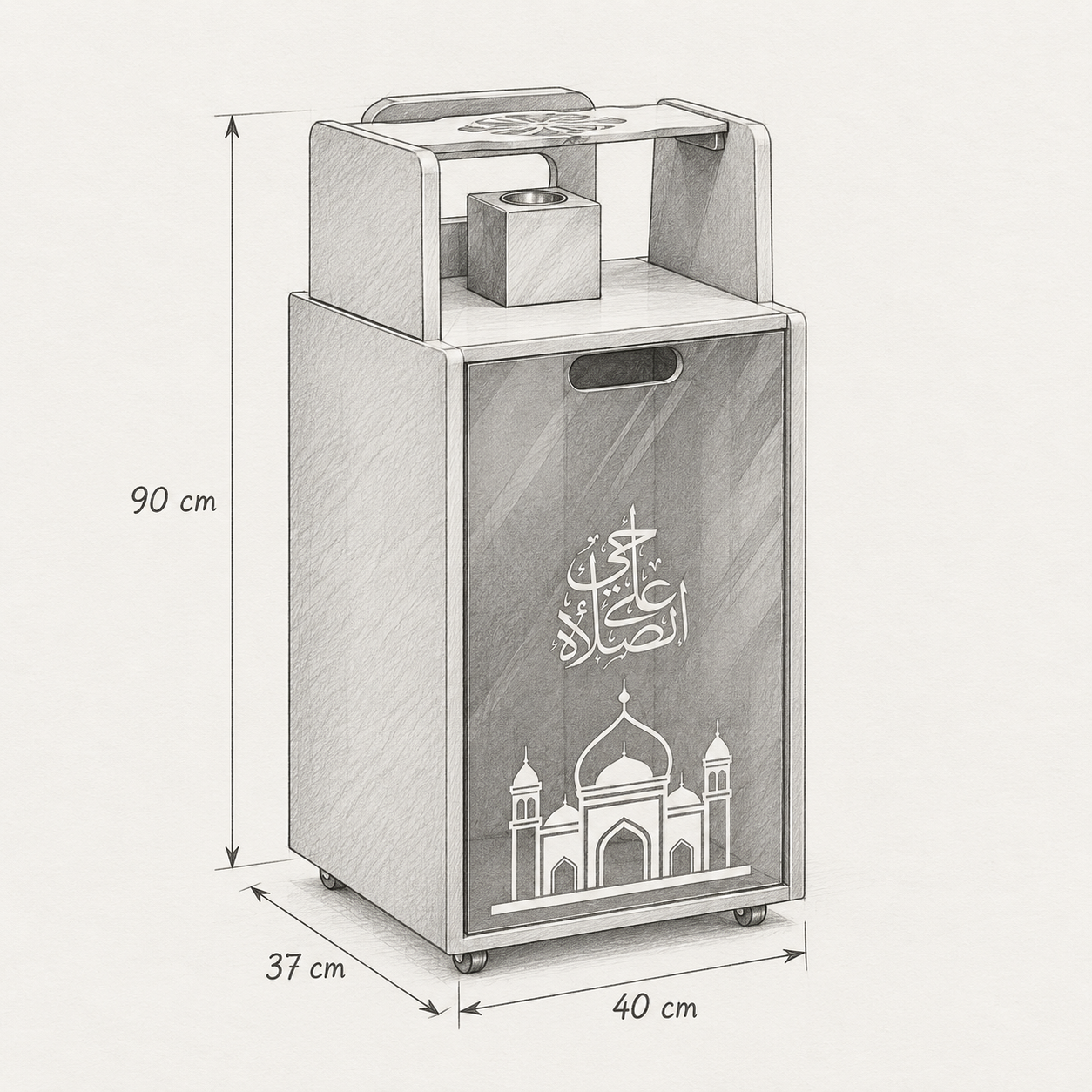Prayer Mat Organizer with Incense Burner - Khayal art