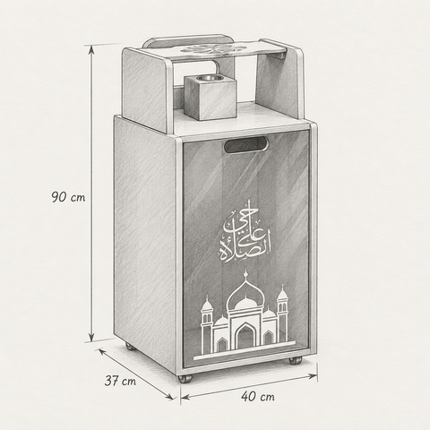 Prayer Mat Organizer with Incense Burner - Khayal art