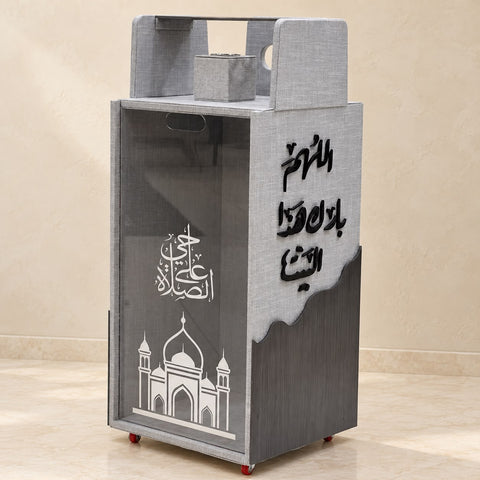 Prayer Mat Storage Cart with Charcoal Incense Burner