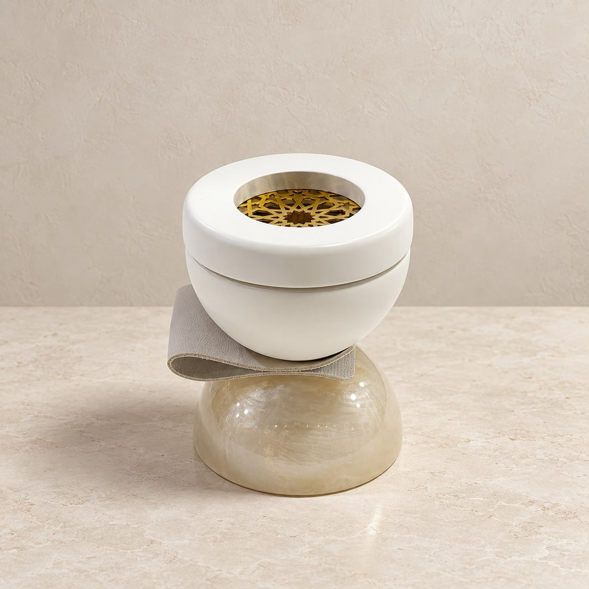 Luxury White Wooden Burner with Resin